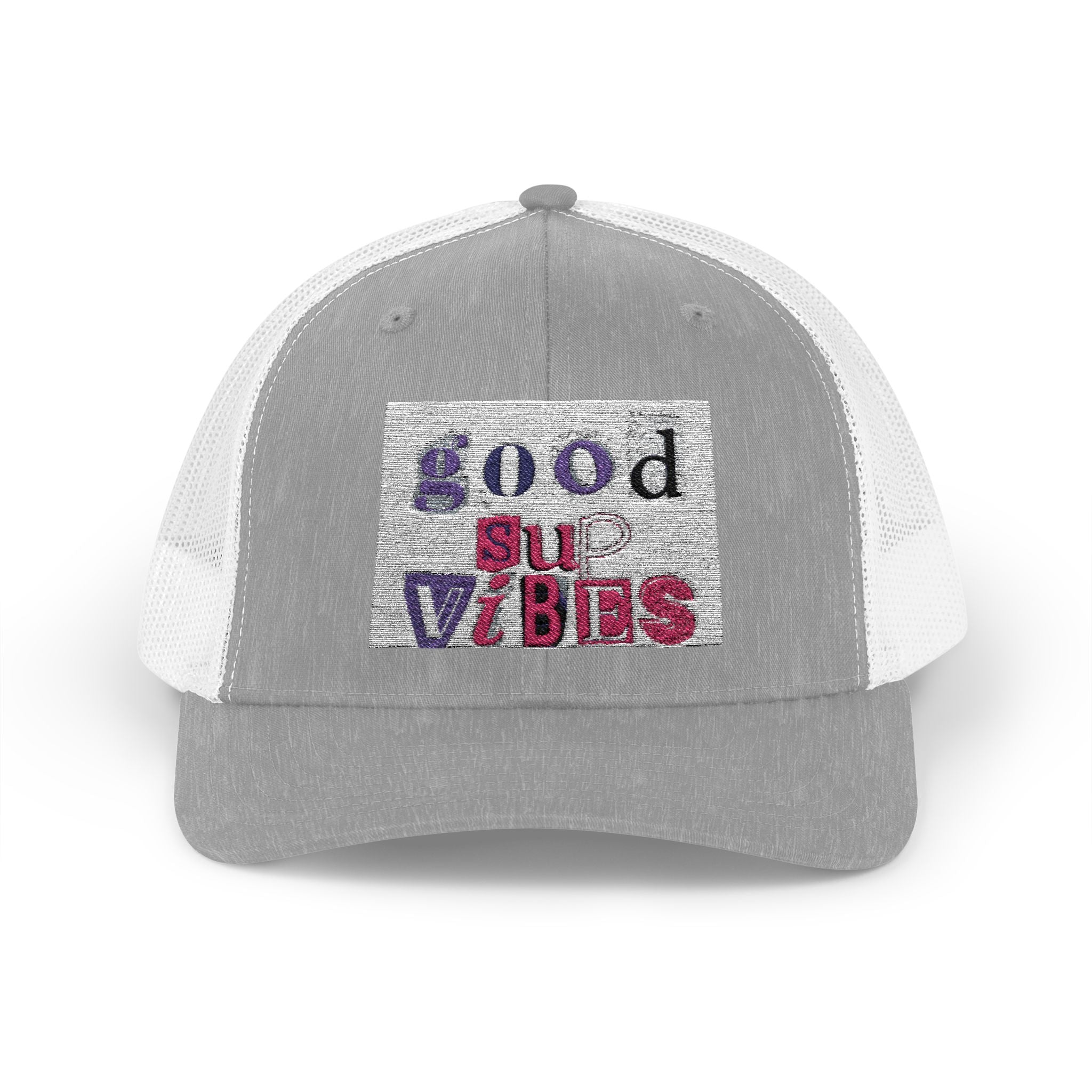 Good Vibes Snapback Trucker Cap | Trendy Hat for Casual Outings, Perfect Gift for Friends, Outdoor Adventures, Summer Festivals