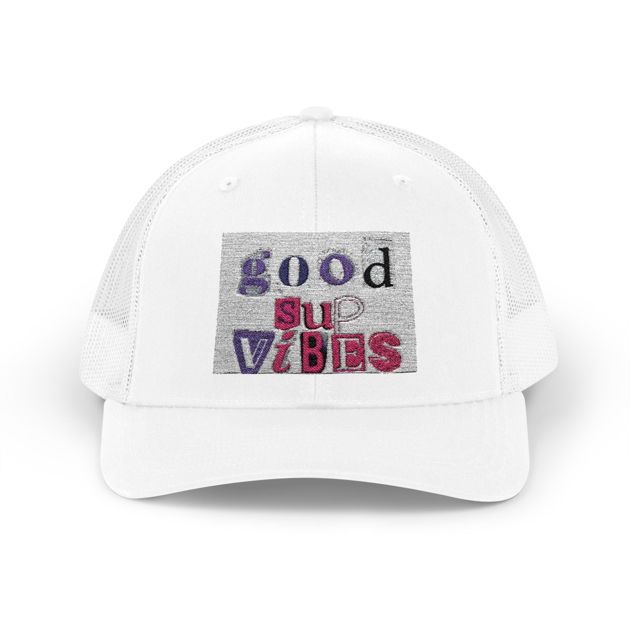 Good Vibes Snapback Trucker Cap | Trendy Hat for Casual Outings, Perfect Gift for Friends, Outdoor Adventures, Summer Festivals