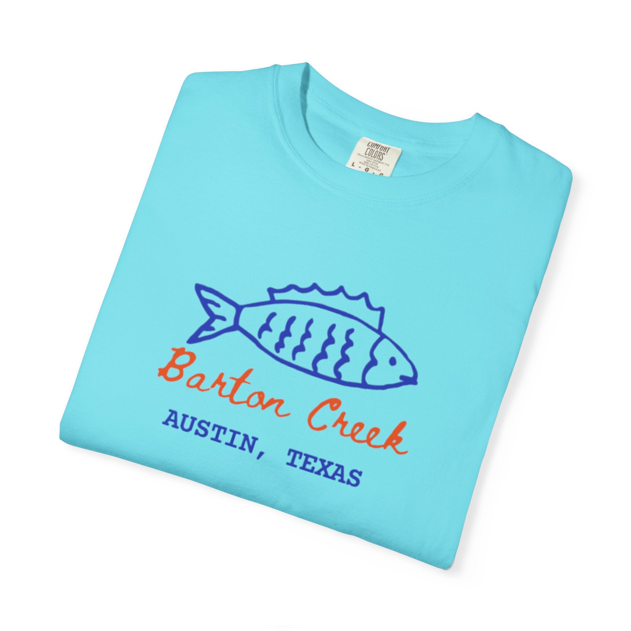 Austin Barton Creek T-Shirt, Casual Summer Tee, Gift for Fishermen, Texas Souvenir, Relaxed Fit Clothing