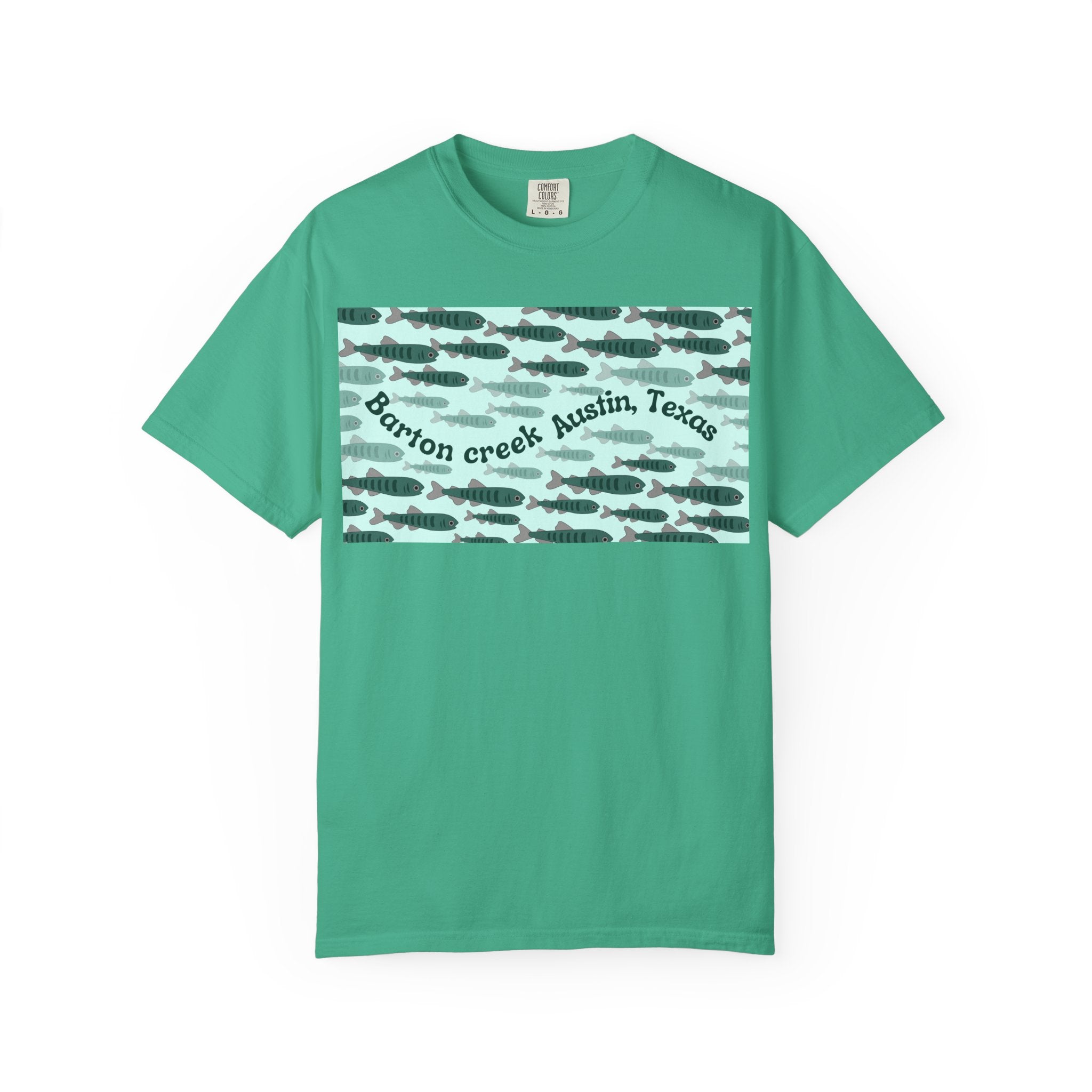Austin Barton Creek T-Shirt, Unisex Garment-Dyed Tee, Casual Wear, Outdoor Adventure Shirt, Gift for Nature Lovers