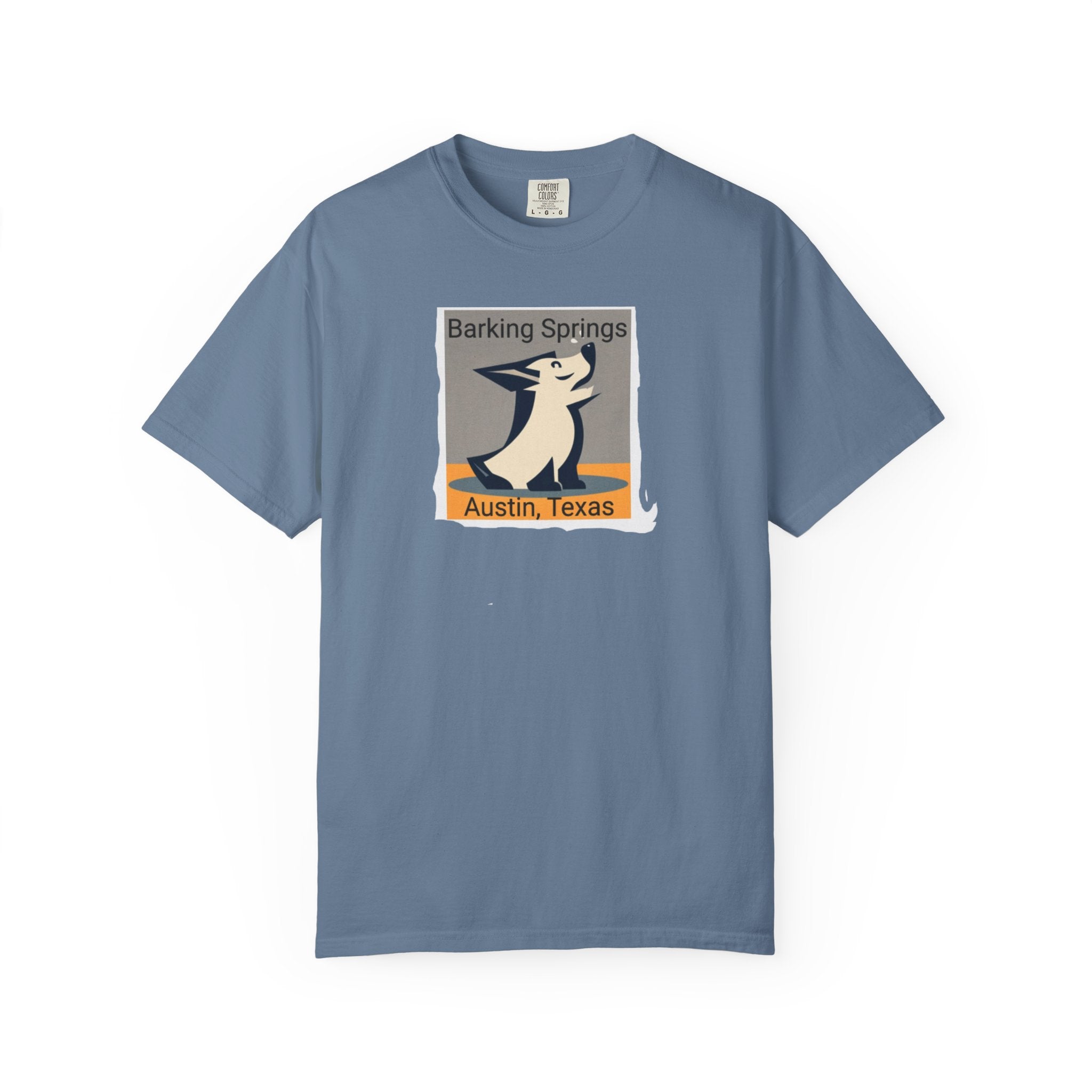 Austin Barking Springs Unisex T-Shirt | Casual Wear, Gift for Dog Lovers, Travel Souvenir, Unique Austin Design, Comfortable Cotton Tee