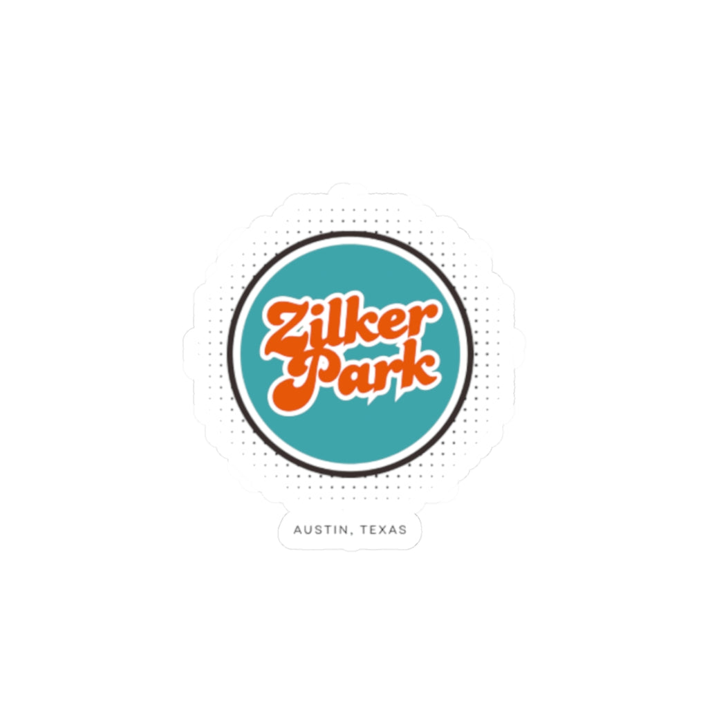Zilker Park Kiss-Cut Stickers, Custom Vinyl Decals, Laptop Decor, Fun Stickers, Texas Souvenir, Travel Vibe Accessories