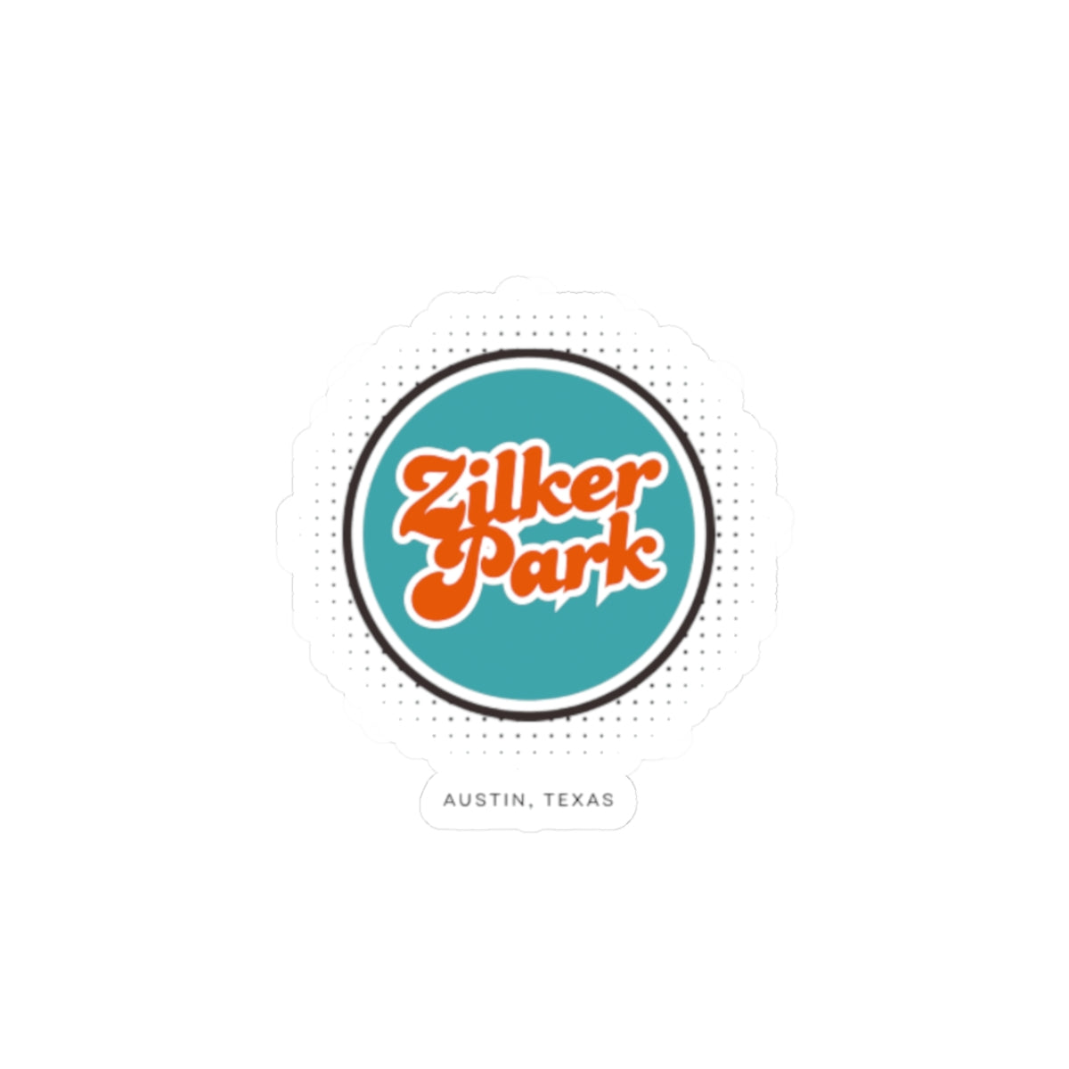 Zilker Park Kiss-Cut Stickers, Custom Vinyl Decals, Laptop Decor, Fun Stickers, Texas Souvenir, Travel Vibe Accessories