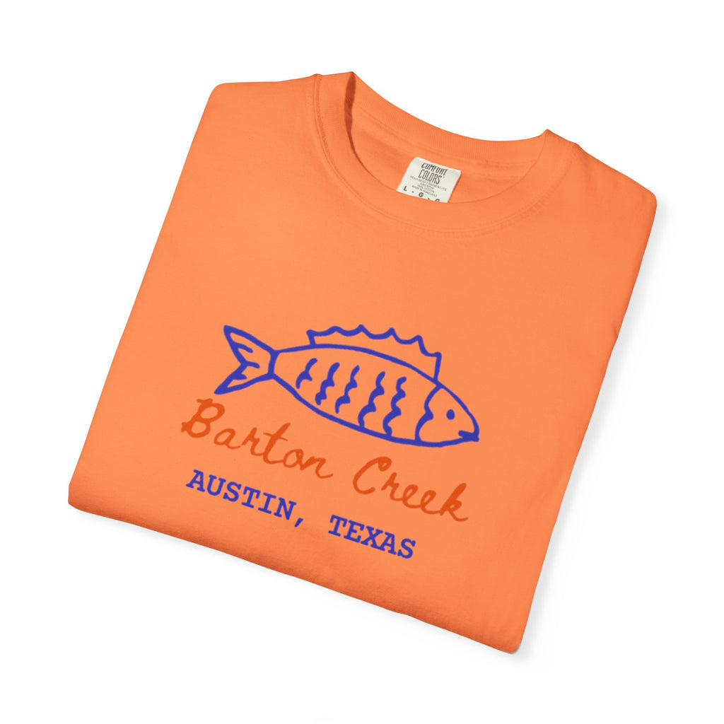 Austin Barton Creek T-Shirt, Casual Summer Tee, Gift for Fishermen, Texas Souvenir, Relaxed Fit Clothing