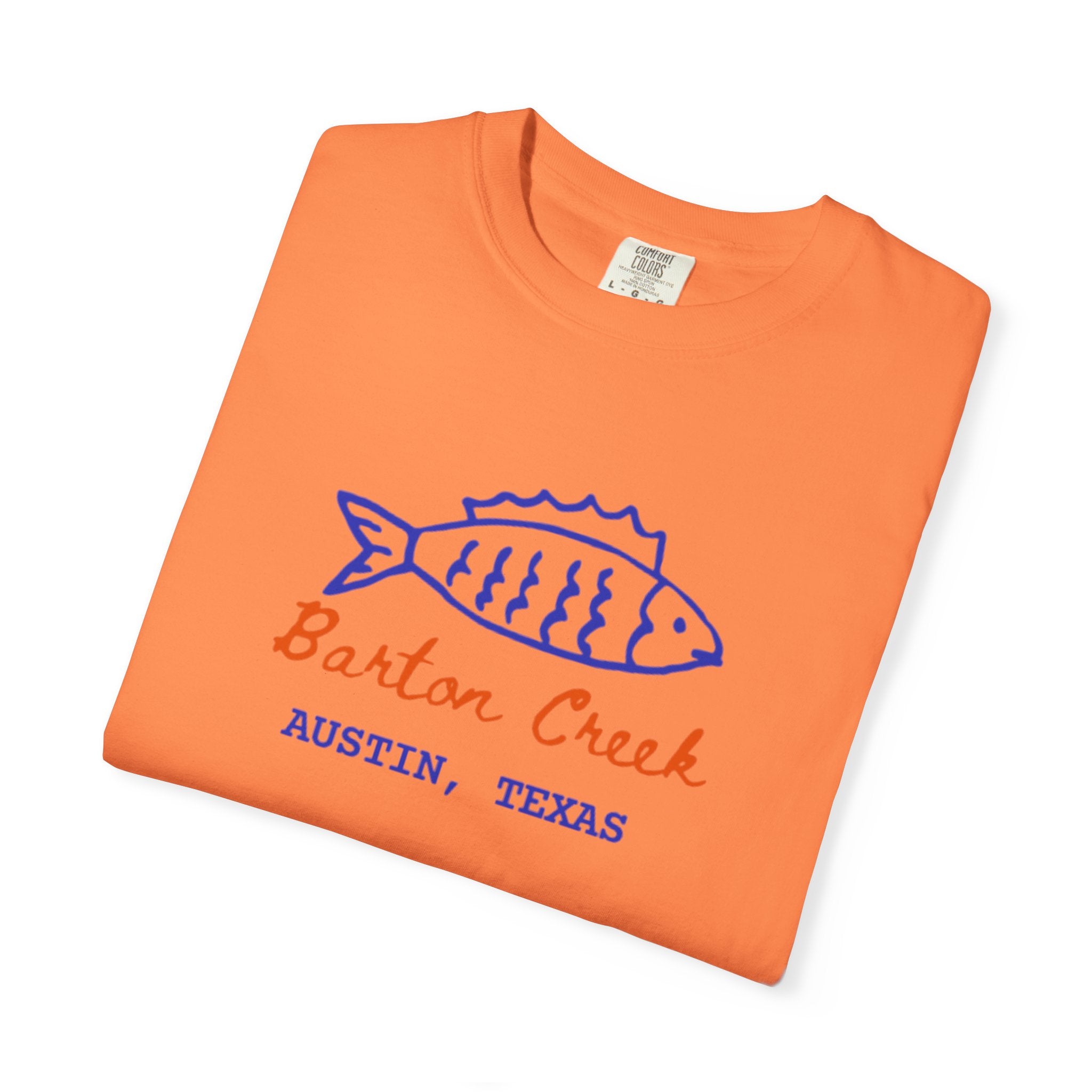 Austin Barton Creek T-Shirt, Casual Summer Tee, Gift for Fishermen, Texas Souvenir, Relaxed Fit Clothing