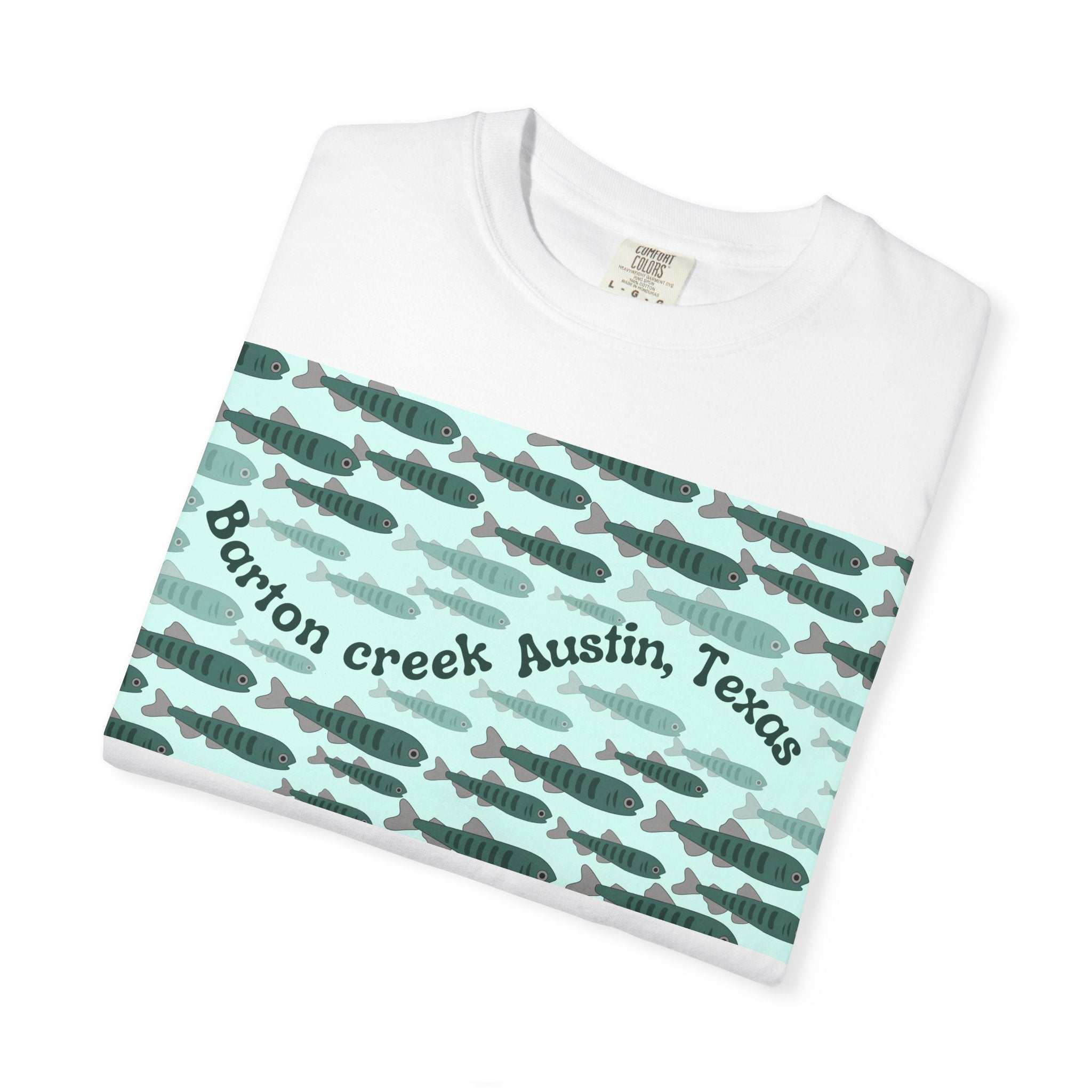 Austin Barton Creek T-Shirt, Unisex Garment-Dyed Tee, Casual Wear, Outdoor Adventure Shirt, Gift for Nature Lovers