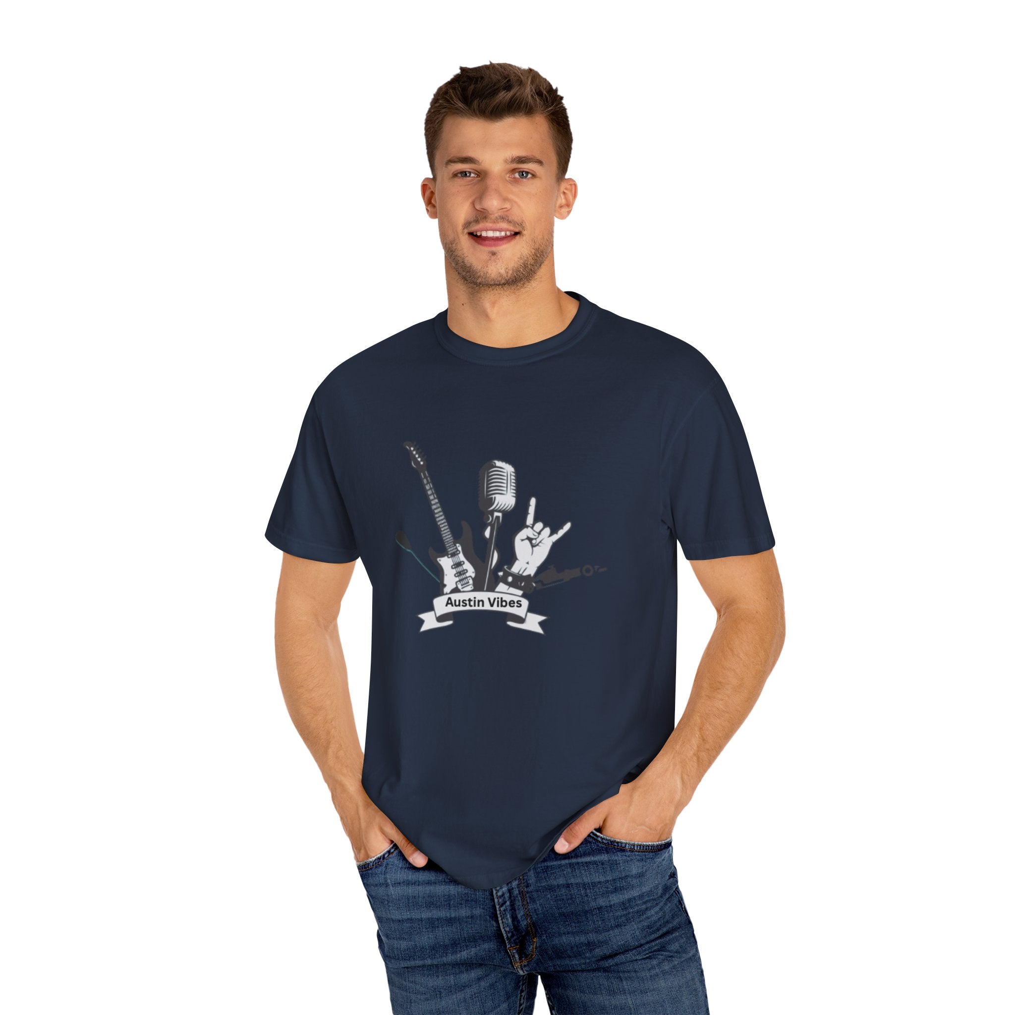 Austin Vibes Unisex T-Shirt, Perfect for Music Lovers, Concerts, Gift for Musicians, Casual Wear, Festival Apparel