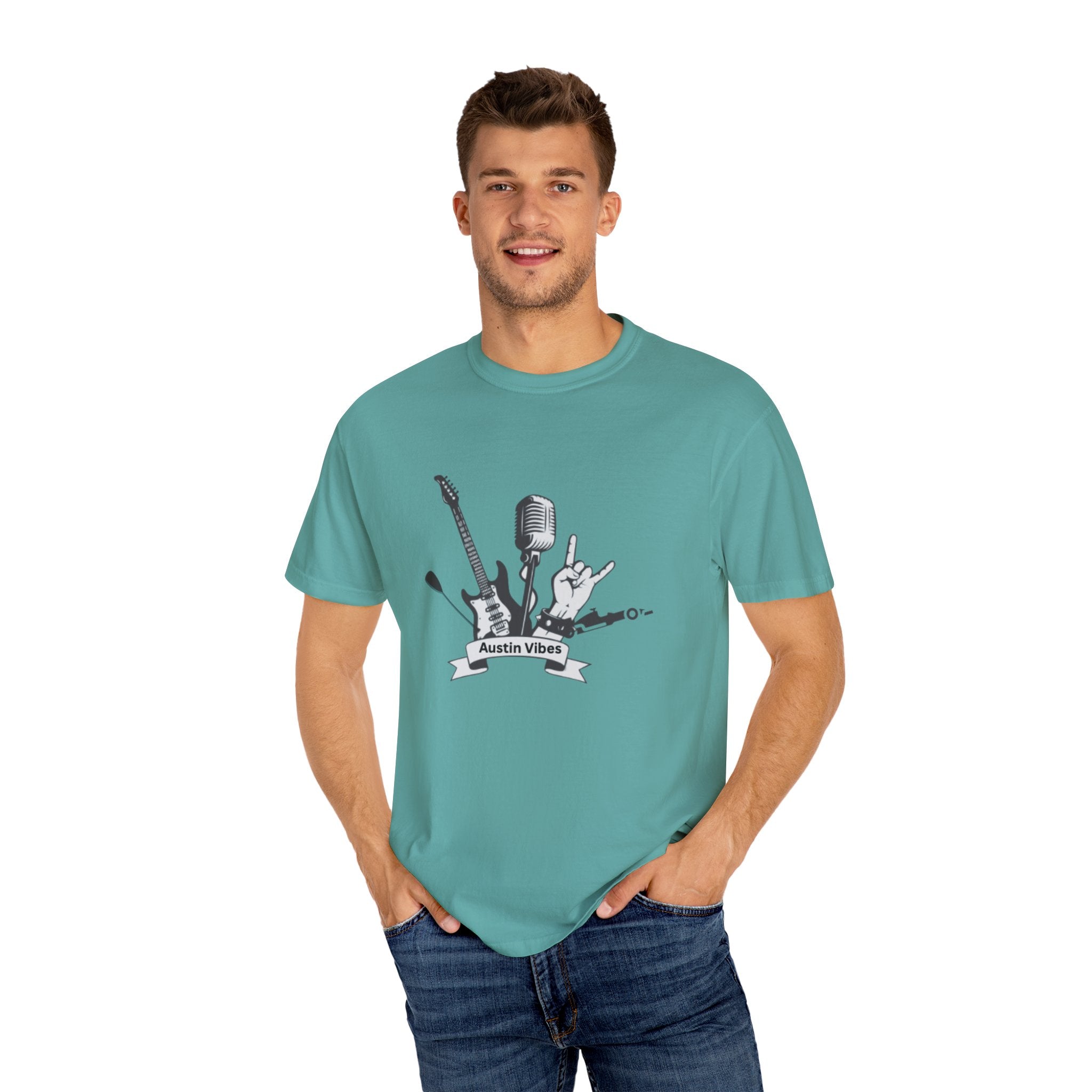 Austin Vibes Unisex T-Shirt, Perfect for Music Lovers, Concerts, Gift for Musicians, Casual Wear, Festival Apparel