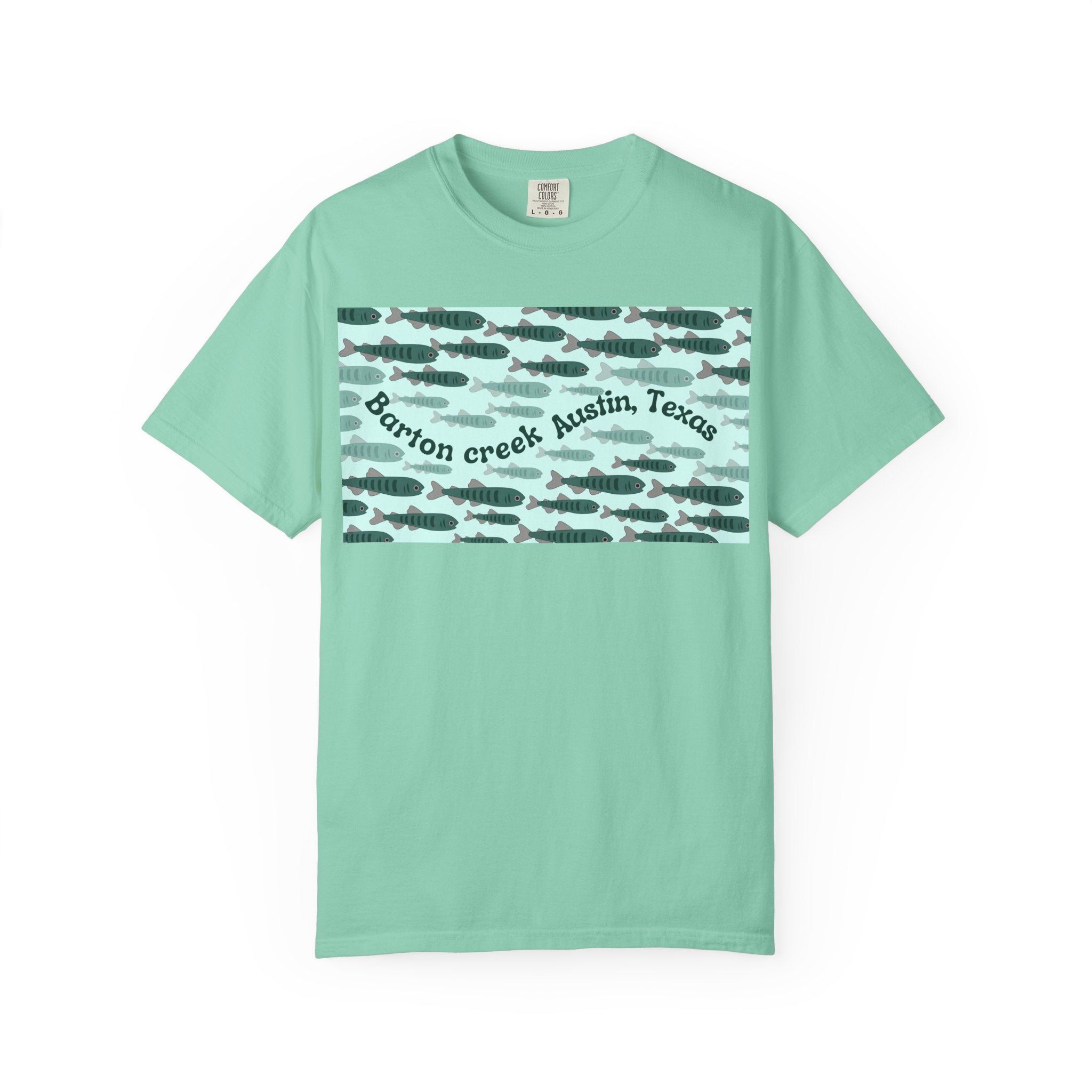 Austin Barton Creek T-Shirt, Unisex Garment-Dyed Tee, Casual Wear, Outdoor Adventure Shirt, Gift for Nature Lovers