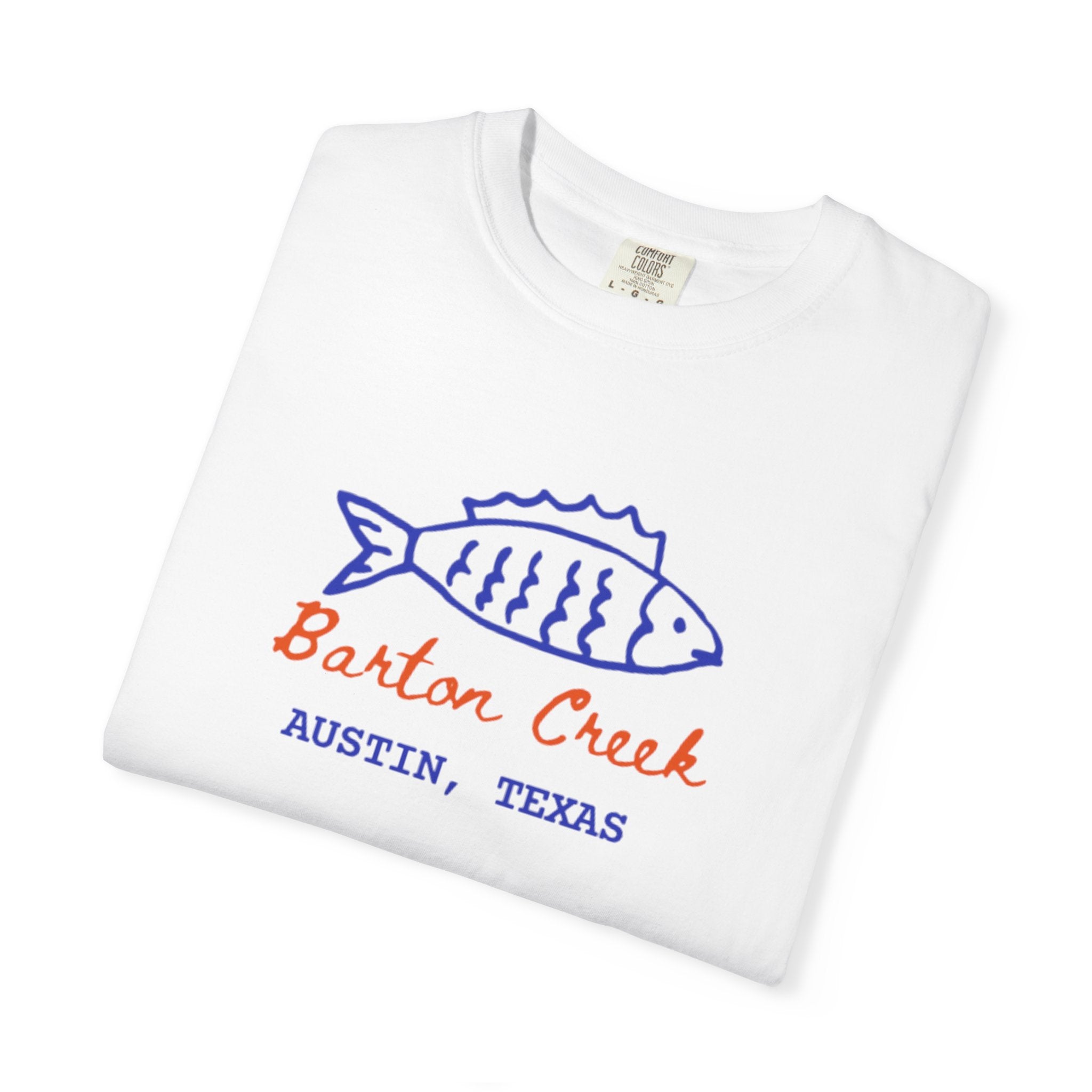 Austin Barton Creek T-Shirt, Casual Summer Tee, Gift for Fishermen, Texas Souvenir, Relaxed Fit Clothing