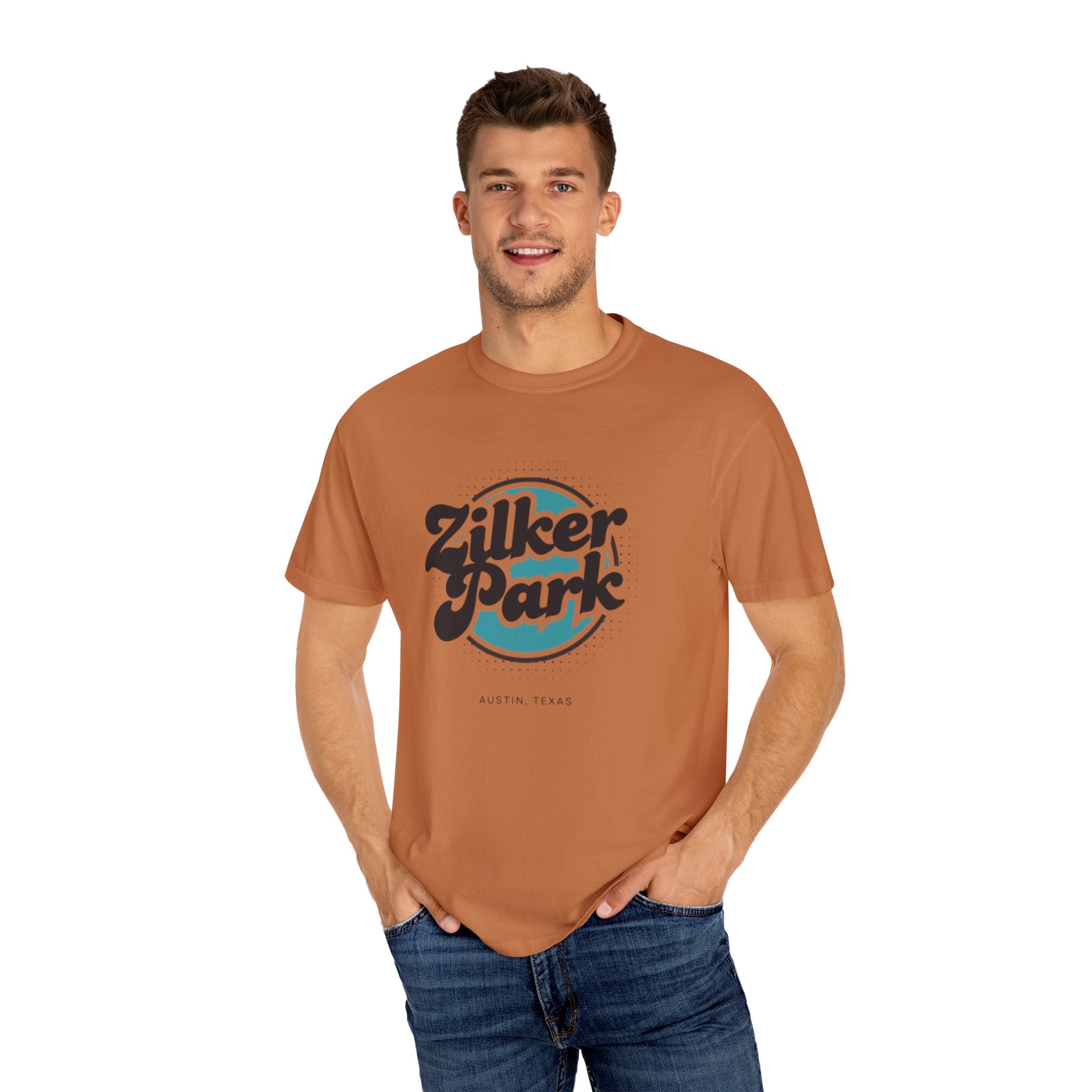 Zilker Park Unisex Garment-Dyed T-Shirt, Soft Vintage Tee, Nature Lover's Apparel, Casual Wear, Gift for Park Enthusiasts