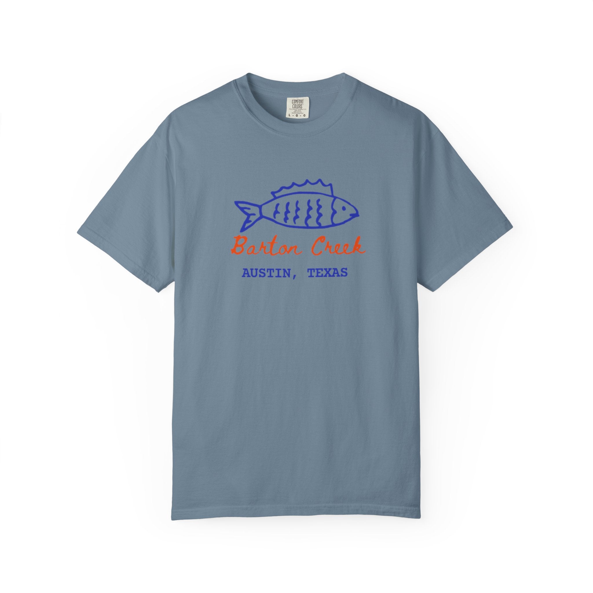 Austin Barton Creek T-Shirt, Casual Summer Tee, Gift for Fishermen, Texas Souvenir, Relaxed Fit Clothing