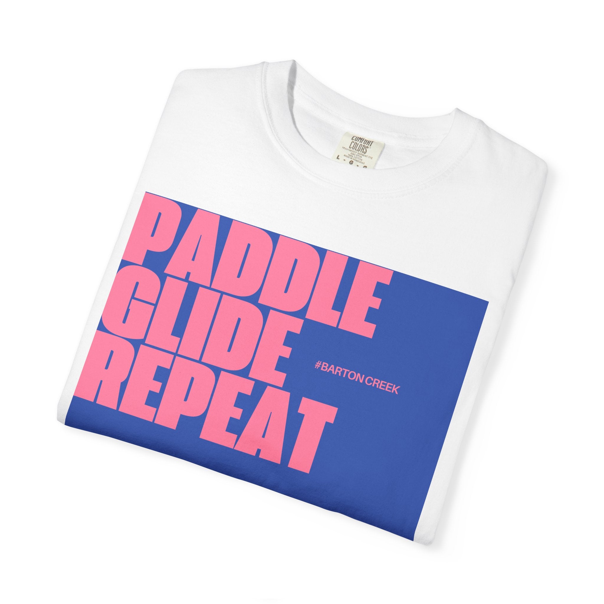 Paddle Glide Repeat Unisex T-shirt, Casual Tee, Gift for Paddlers, Outdoor Clothing, Summer Vibes, Birthday Present, Fun Apparel