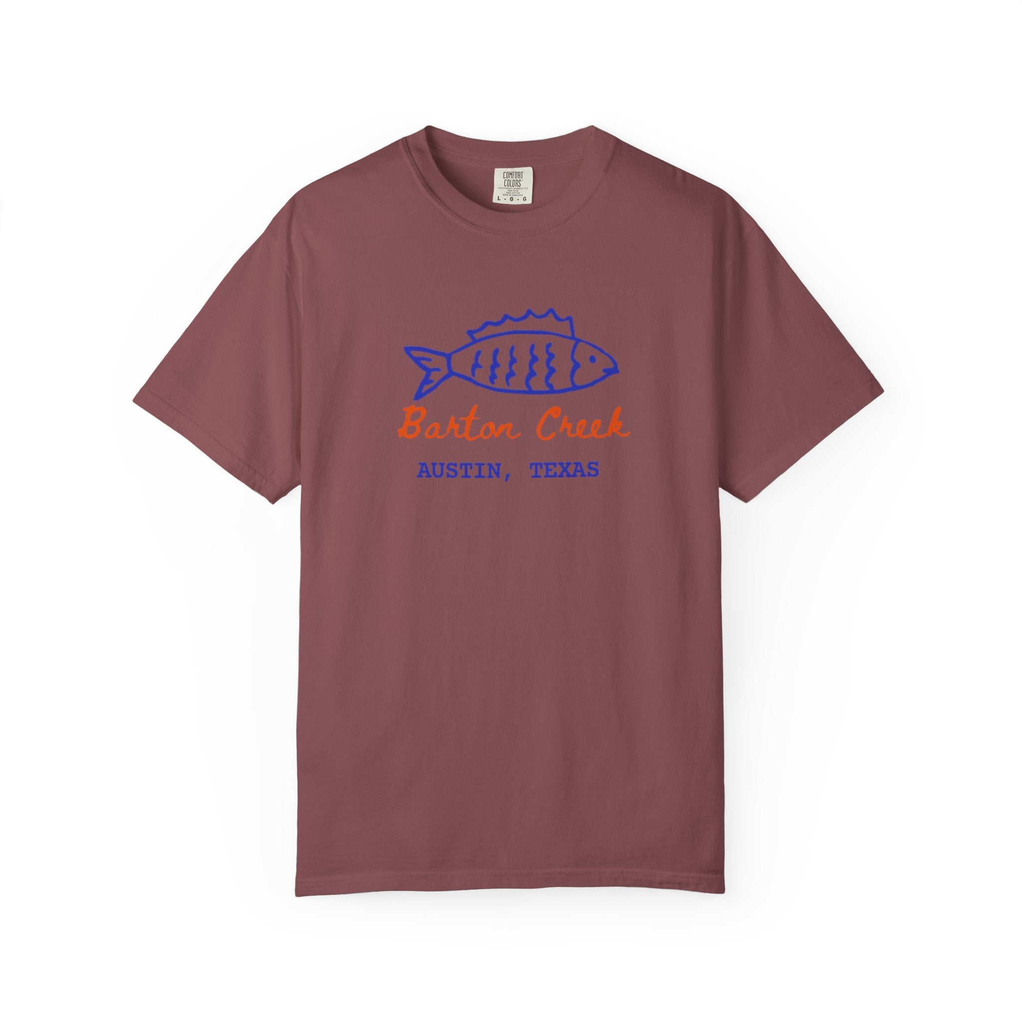 Austin Barton Creek T-Shirt, Casual Summer Tee, Gift for Fishermen, Texas Souvenir, Relaxed Fit Clothing