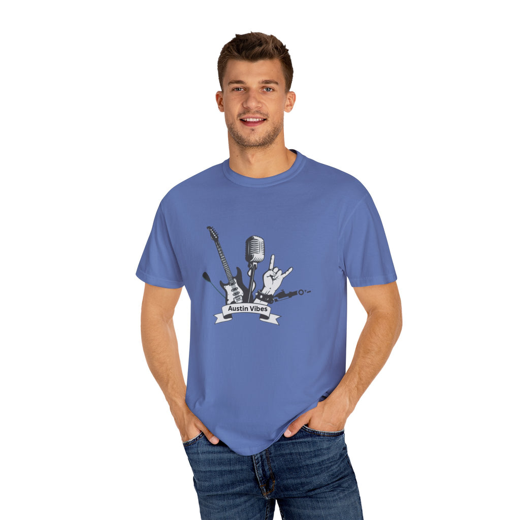 Austin Vibes Unisex T-Shirt, Perfect for Music Lovers, Concerts, Gift for Musicians, Casual Wear, Festival Apparel