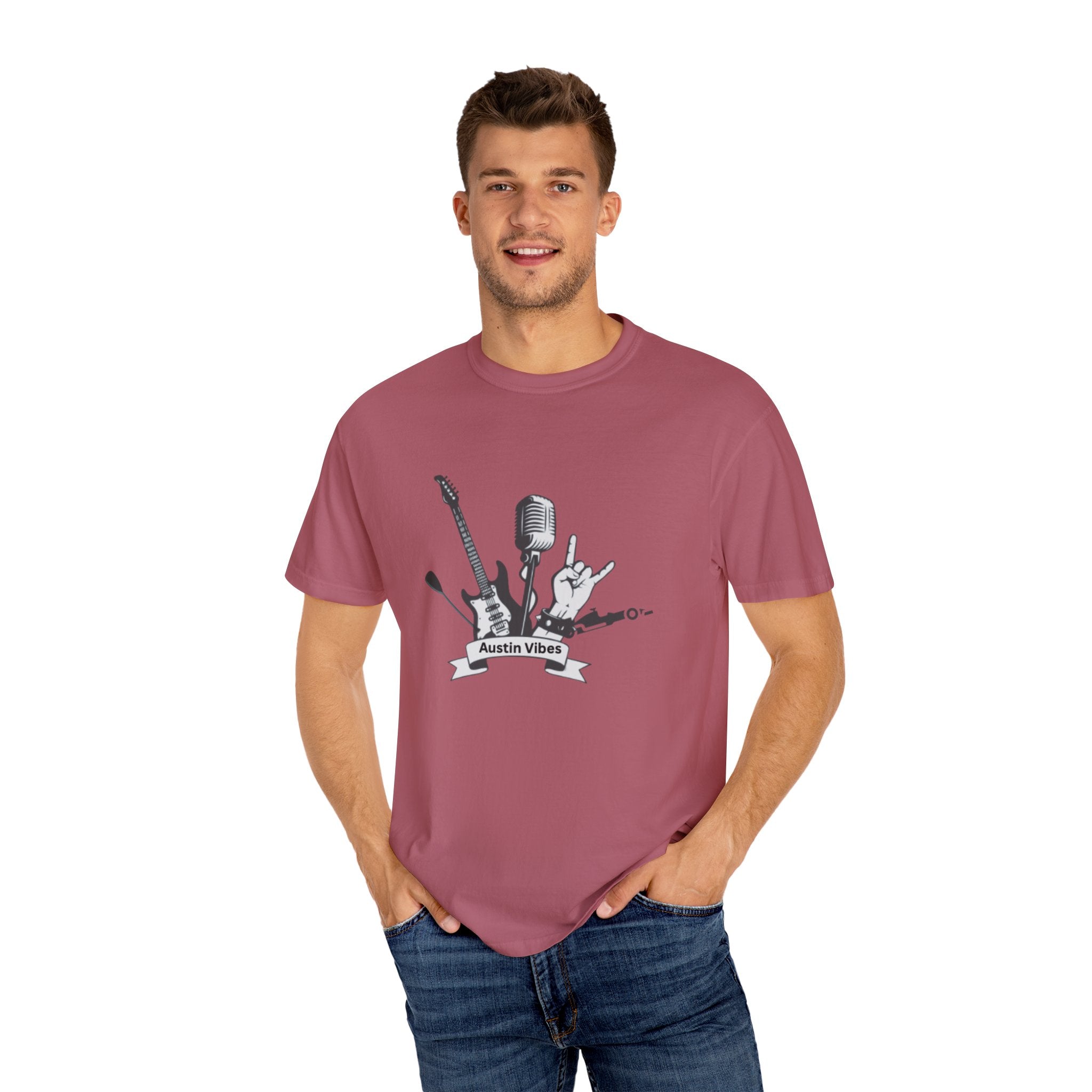 Austin Vibes Unisex T-Shirt, Perfect for Music Lovers, Concerts, Gift for Musicians, Casual Wear, Festival Apparel