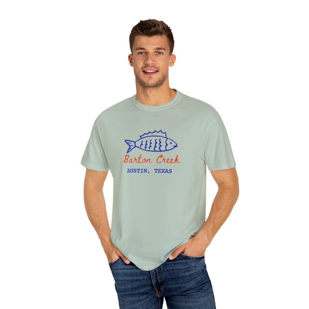 Austin Barton Creek T-Shirt, Casual Summer Tee, Gift for Fishermen, Texas Souvenir, Relaxed Fit Clothing