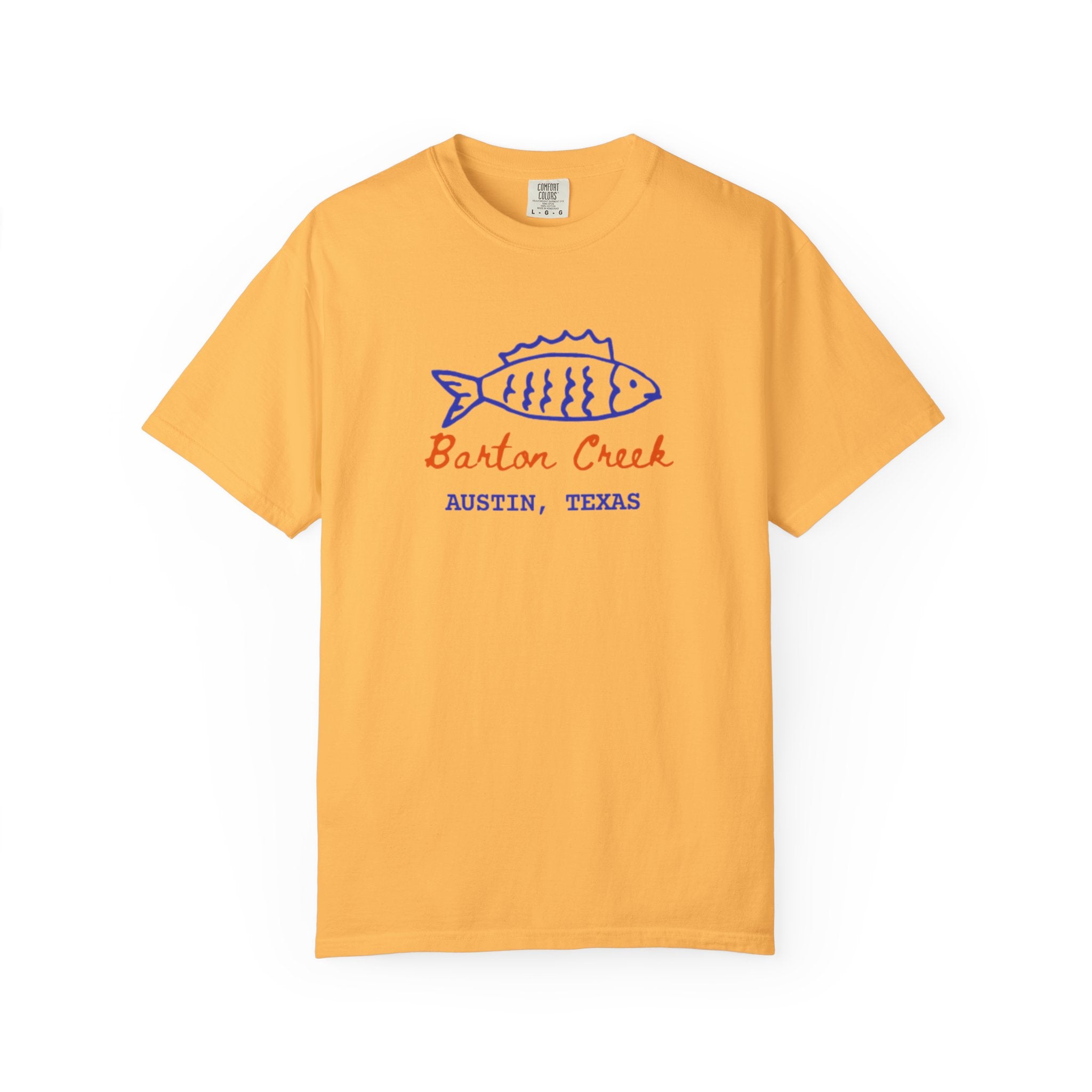 Austin Barton Creek T-Shirt, Casual Summer Tee, Gift for Fishermen, Texas Souvenir, Relaxed Fit Clothing