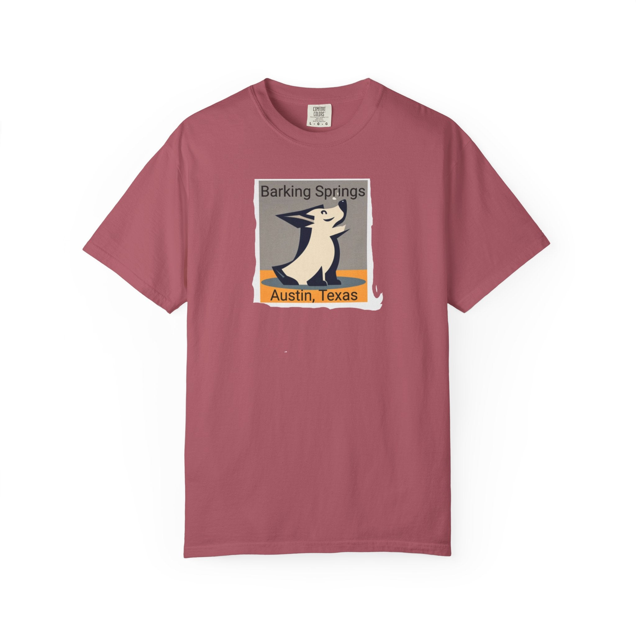Austin Barking Springs Unisex T-Shirt | Casual Wear, Gift for Dog Lovers, Travel Souvenir, Unique Austin Design, Comfortable Cotton Tee